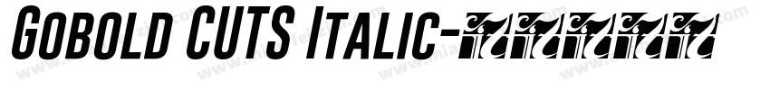 Gobold CUTS Italic字体转换